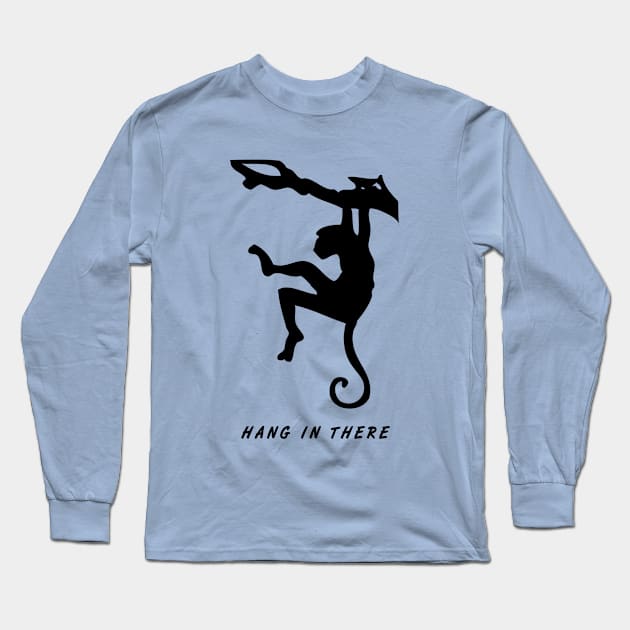 Hang in There: Monkey on a Branch Long Sleeve T-Shirt by Jarecrow 